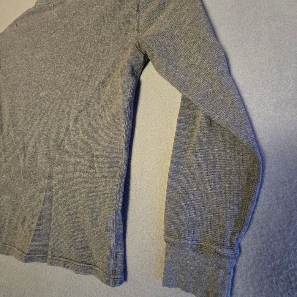 Polo Ralph Lauren Long Sleeve Thermal Shirt Crewneck Gray Men's Medium Pony Logo - Picture 12 of 16